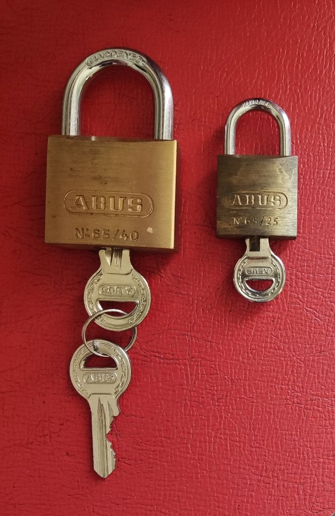 2x ABUS hangslot, Ophalen of Verzenden, Koper of Messing, Slot