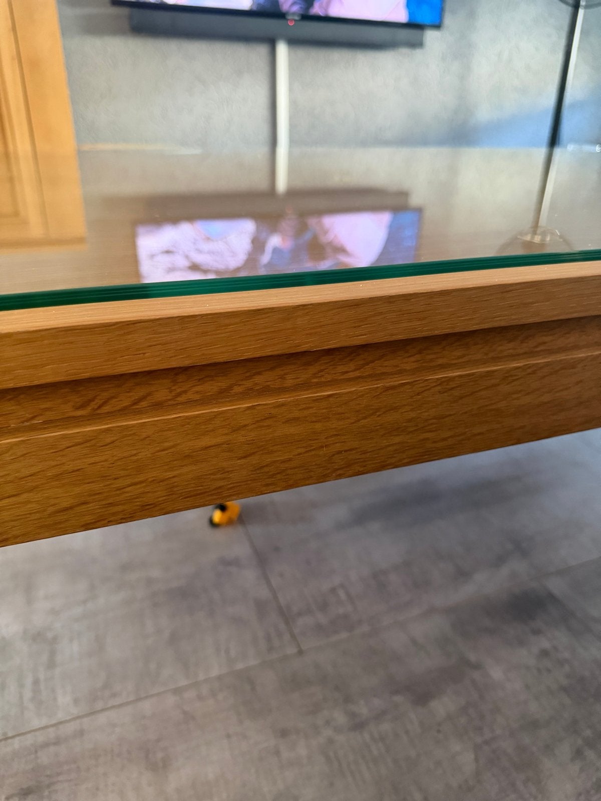 glazen tafelblad 70x130, Doe-het-zelf en Verbouw, Glas en Ramen, Ophalen, Gebruikt