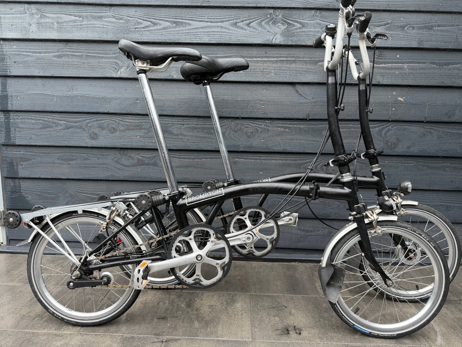 Te koop: 2 Bromptons H-type (hoog stuur), 3 versn., Fietsen en Brommers, Fietsen | Vouwfietsen, Ophalen, Brompton, 16 tot 18 inch
