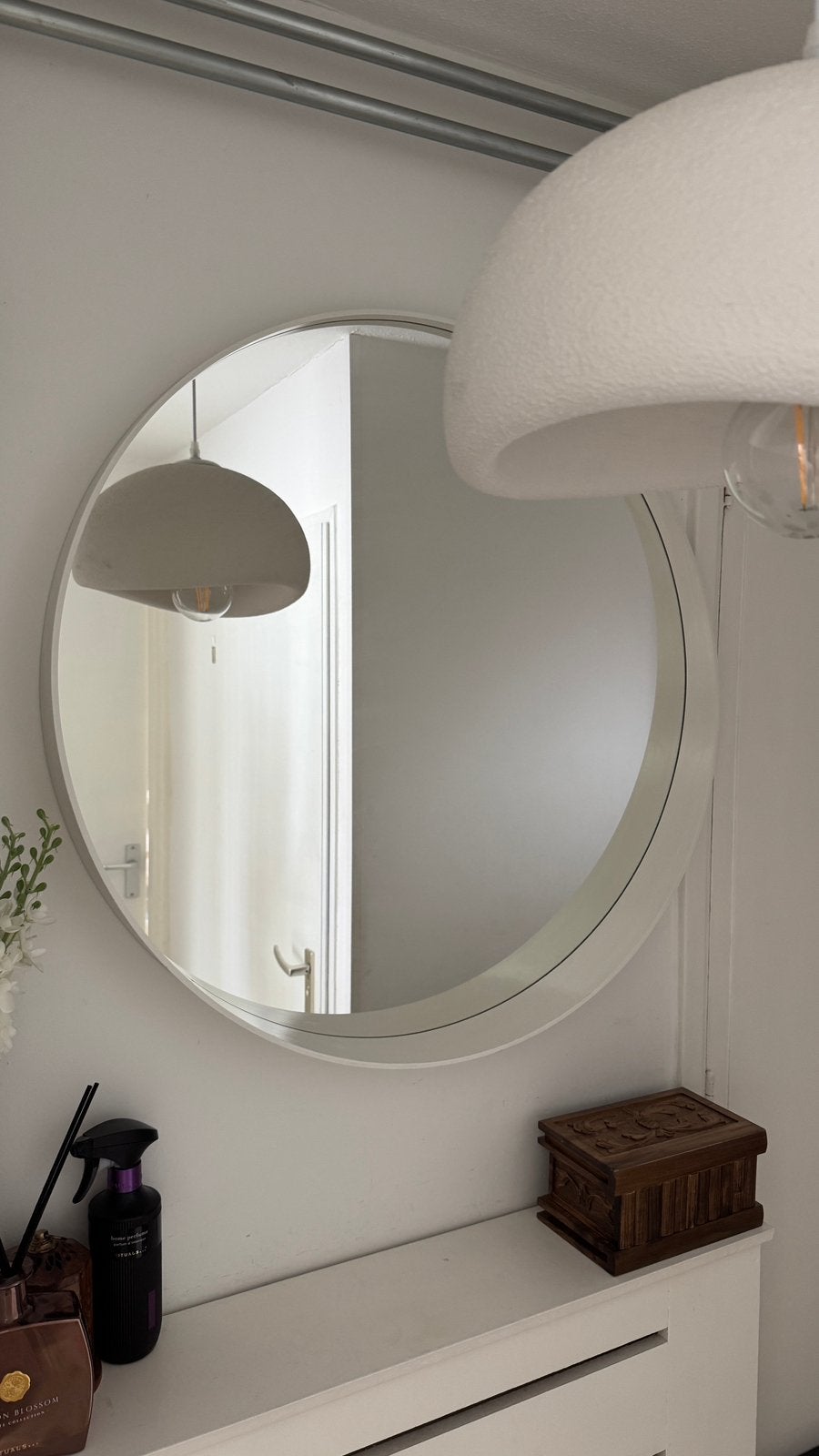 Ronde spiegel 80 CM IKEA STOCKHOLM, Huis en Inrichting, Woonaccessoires | Spiegels, Ophalen, Rond, Zo goed als nieuw, 75 tot 100 cm