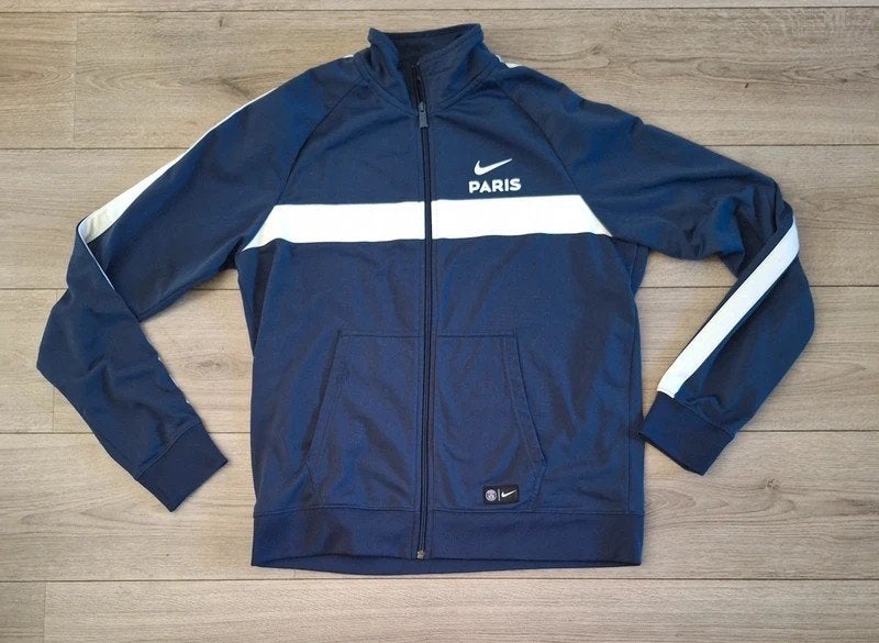 Nike PSG Paris trainingsjack blauw maat L, Maat L, Ophalen of Verzenden, Zo goed als nieuw, Clubaccessoires