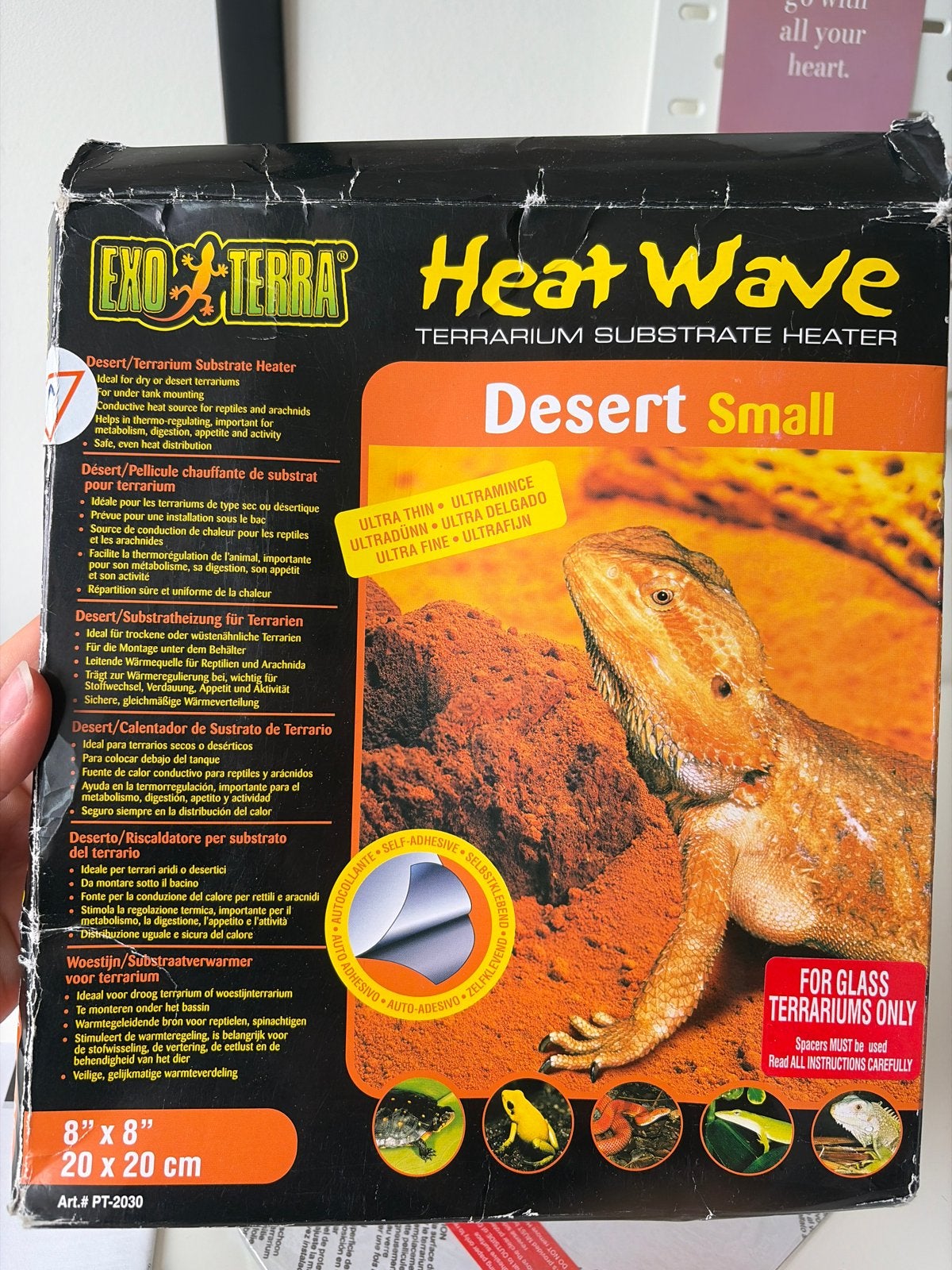 Exo Terra substraatverwarmer S 20X20, Dieren en Toebehoren, Reptielen en Amfibieën | Toebehoren, Ophalen of Verzenden, Nieuw, Terrarium of Paludarium