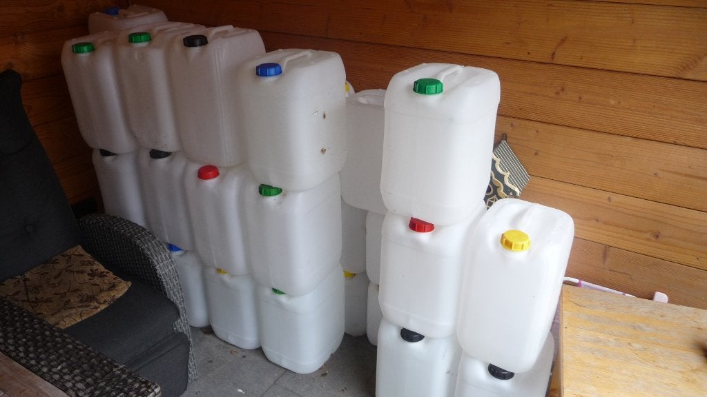 jerrycans, Minder dan 75 liter, Ophalen of Verzenden, Zo goed als nieuw, Kunststof