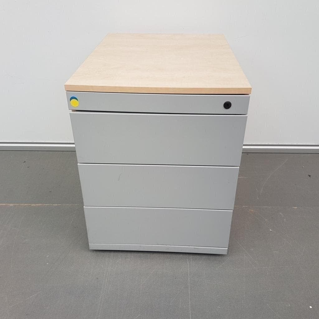 Werndl/Steelcase ladenblok met 4 laden - 57x44x59 cm, Ophalen, Minder dan 50 cm, Gebruikt, 3 of 4 laden