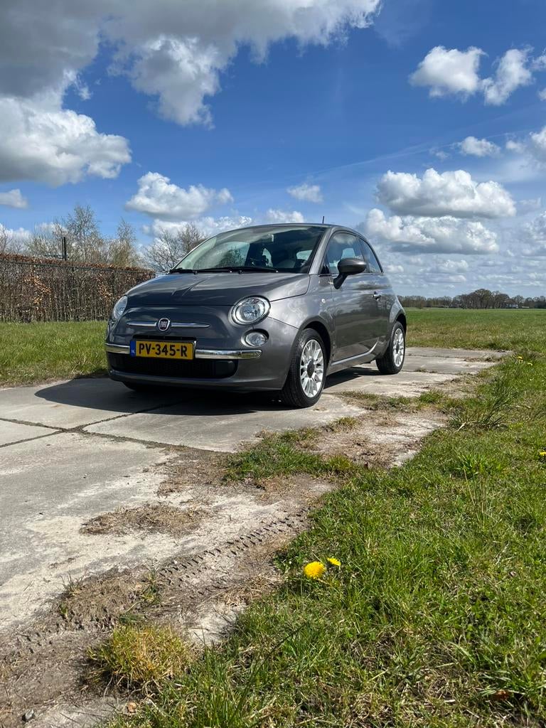 Fiat 500 0.9 TwinAir 105PK 2014 Grijs | Nieuwe koppeling, Auto's, Voorwielaandrijving, Stof, 24 km/l, Handgeschakeld