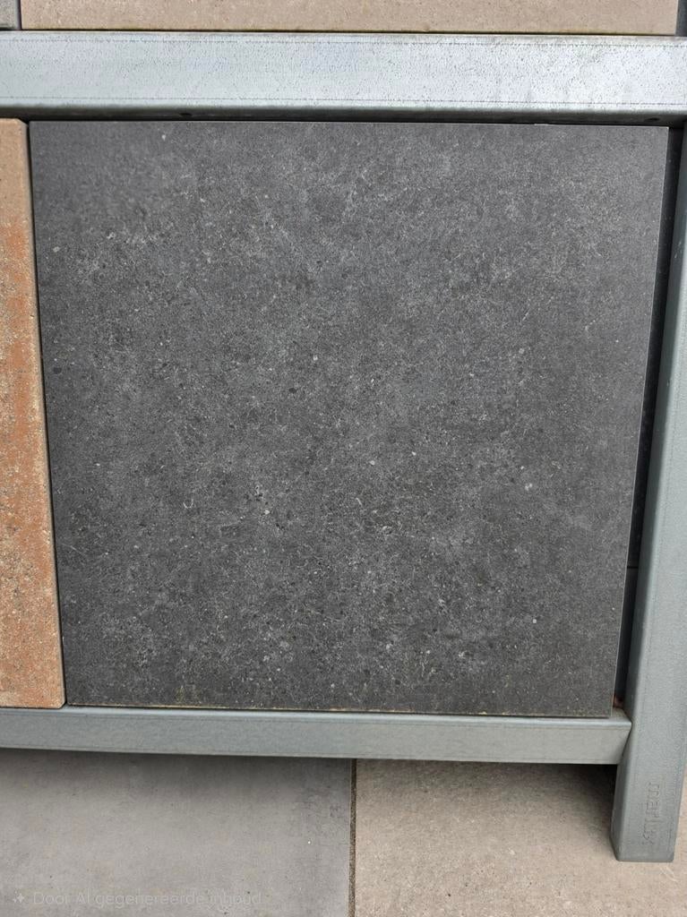 Keramische terrastegels Verdon antraciet 60x60x4 cm, Tuin en Terras, Ophalen, Nieuw, Keramiek
