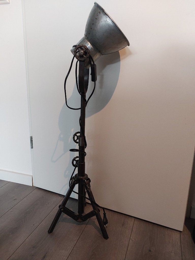 Vloerlamp, Huis en Inrichting, Lampen | Vloerlampen, Ophalen, Gebruikt, 100 tot 150 cm, Metaal