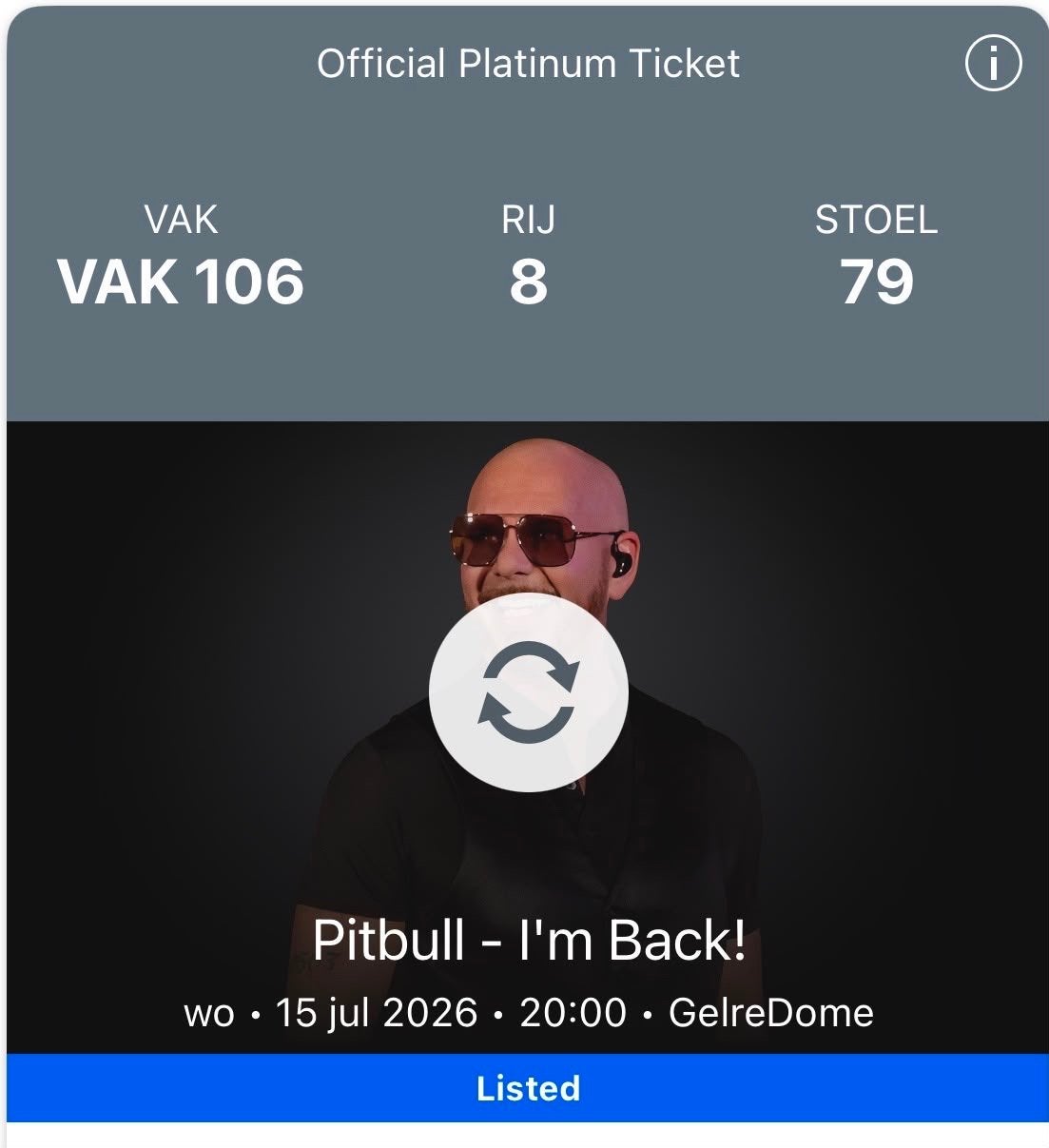 Pitbull tickets Arnhem, Twee personen, Juli