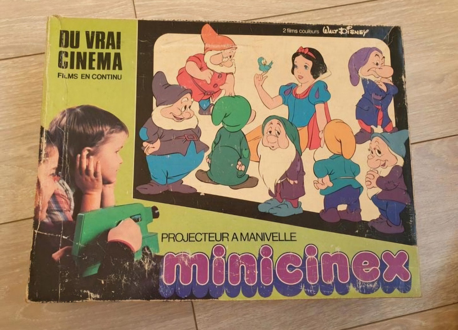 Vintage Minicinex Meccano filmprojector Disney met filmpjes, Ophalen of Verzenden, 1940 tot 1960, Projector