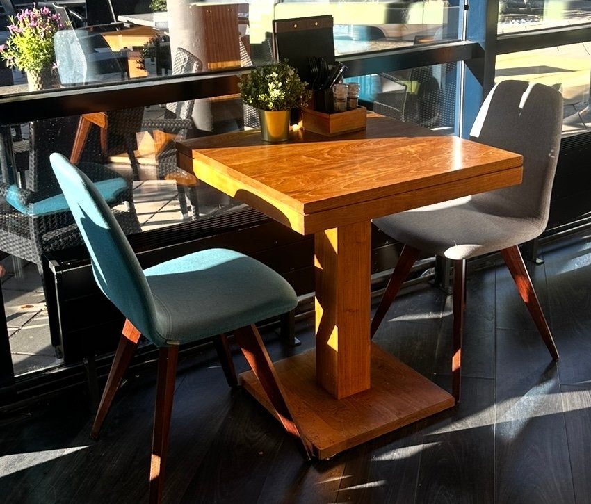 Tafel (lunchroom) 70x70cm (70cm hoog) 8 stuks, Ophalen, Gebruikt, Rechthoekig, 50 tot 100 cm