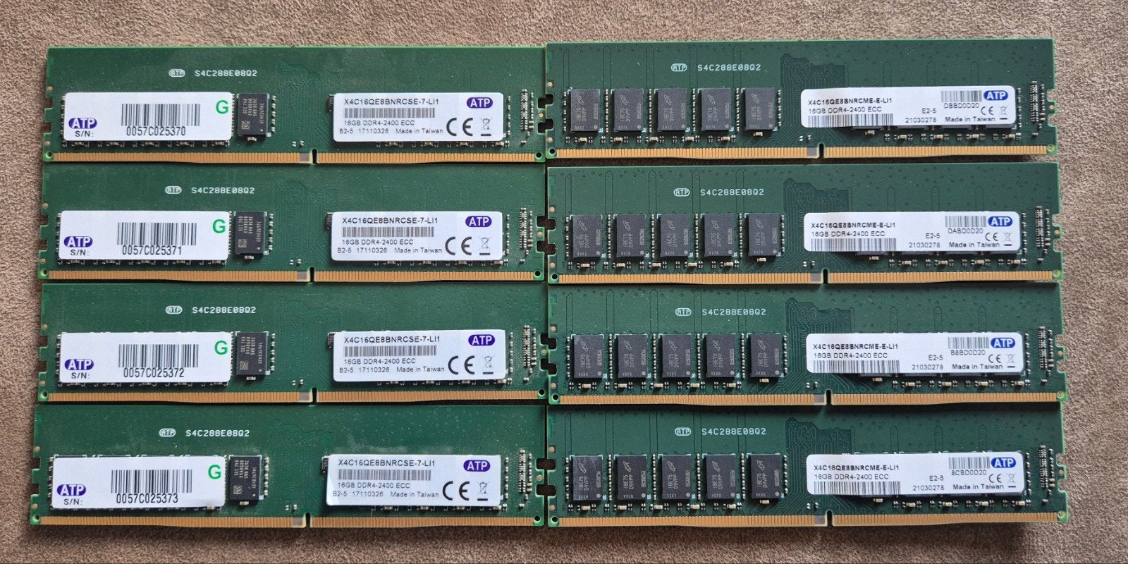 ATP 16GB DDR4-2400 ECC RAM Geheugenmodule, Computers en Software, RAM geheugen, Gebruikt, Server, DDR4, Ophalen of Verzenden