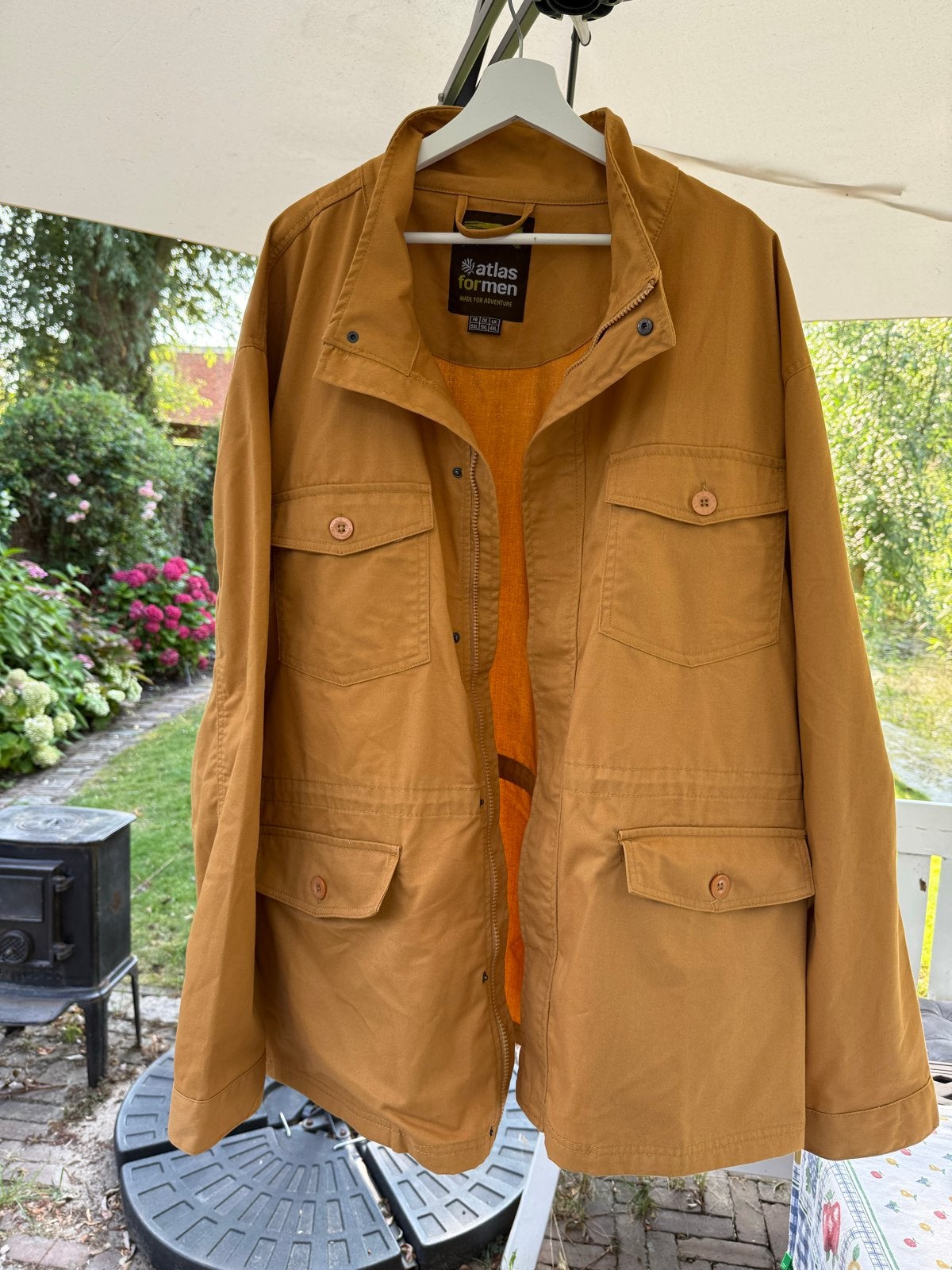 Atlas Mosterdgele Outdoor/Adventure Jas - Nieuw, Maat 5XL, Kleding | Heren, Ophalen of Verzenden, Nieuw, Maat 56/58 (XL), Geel