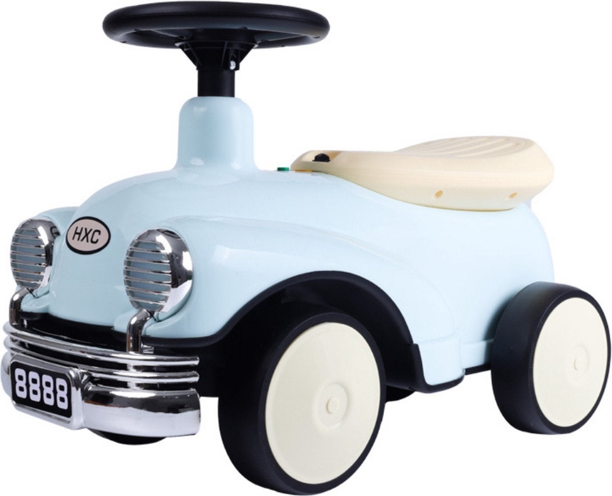 Buxibo Retro Loopauto Blauw | 1-3 jaar | Veilig & Educatief, Ophalen of Verzenden, Nieuw, Loopvoertuig
