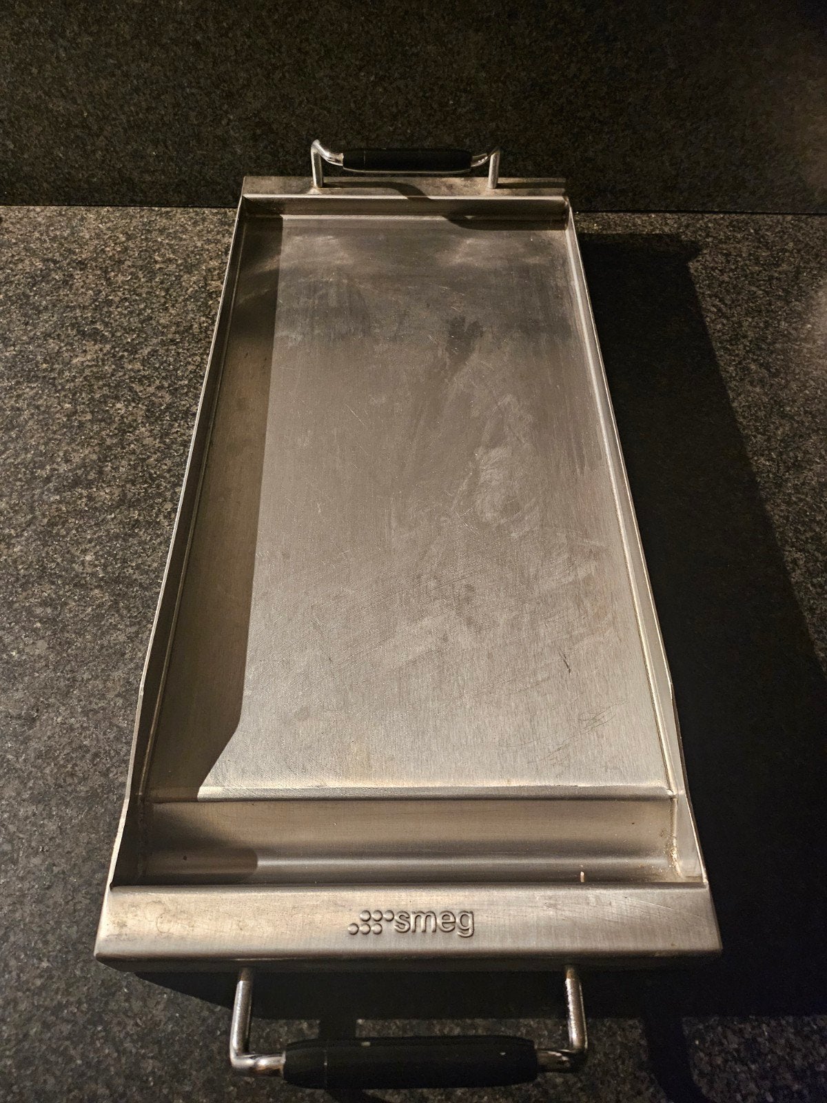 SMEG bakplaat / grillplaat - RVS, Ophalen of Verzenden, Zo goed als nieuw
