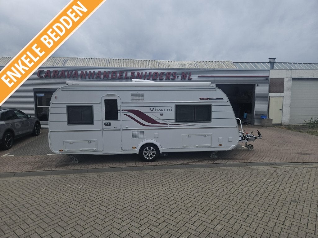 Tabbert Vivaldi 550 E Automatische lever !Mover, Caravans en Kamperen, Rondzit, Bedrijf, 5 tot 6 meter, Fietsenrek