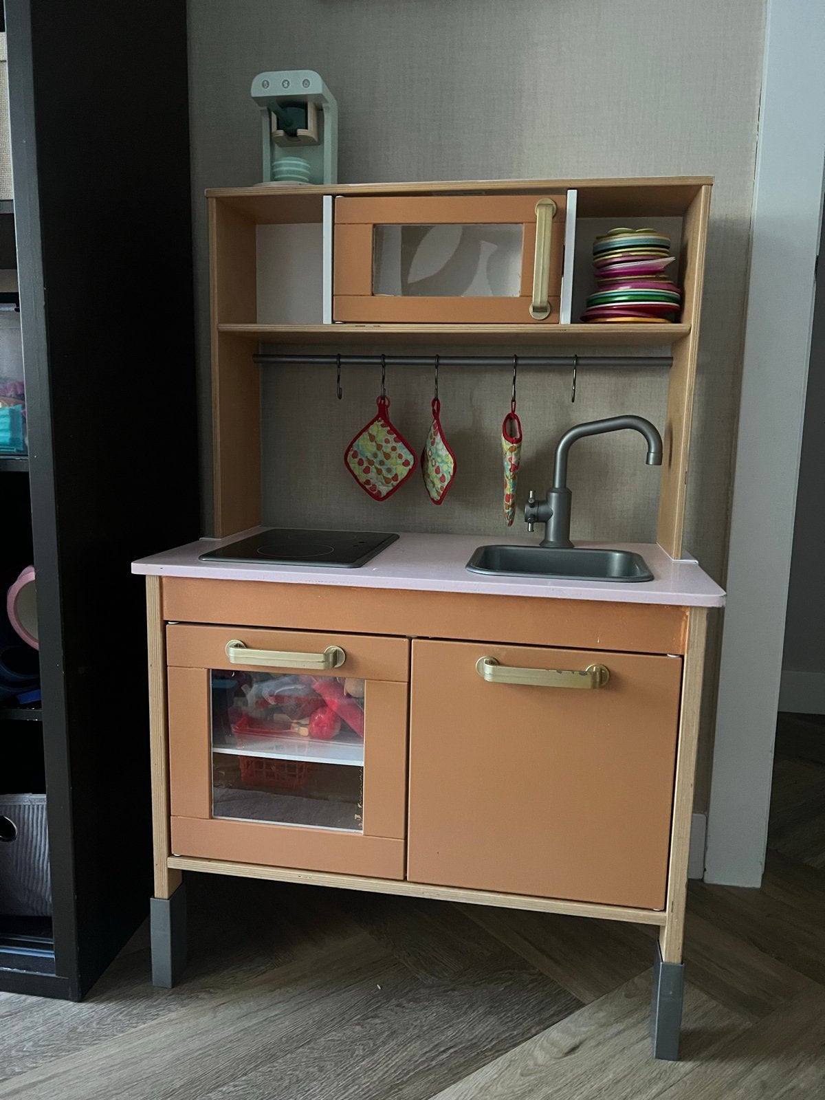 IKEA (Speel) keuken/keukentje met accessoires, Ophalen, Gebruikt, Hout, Speelkeuken