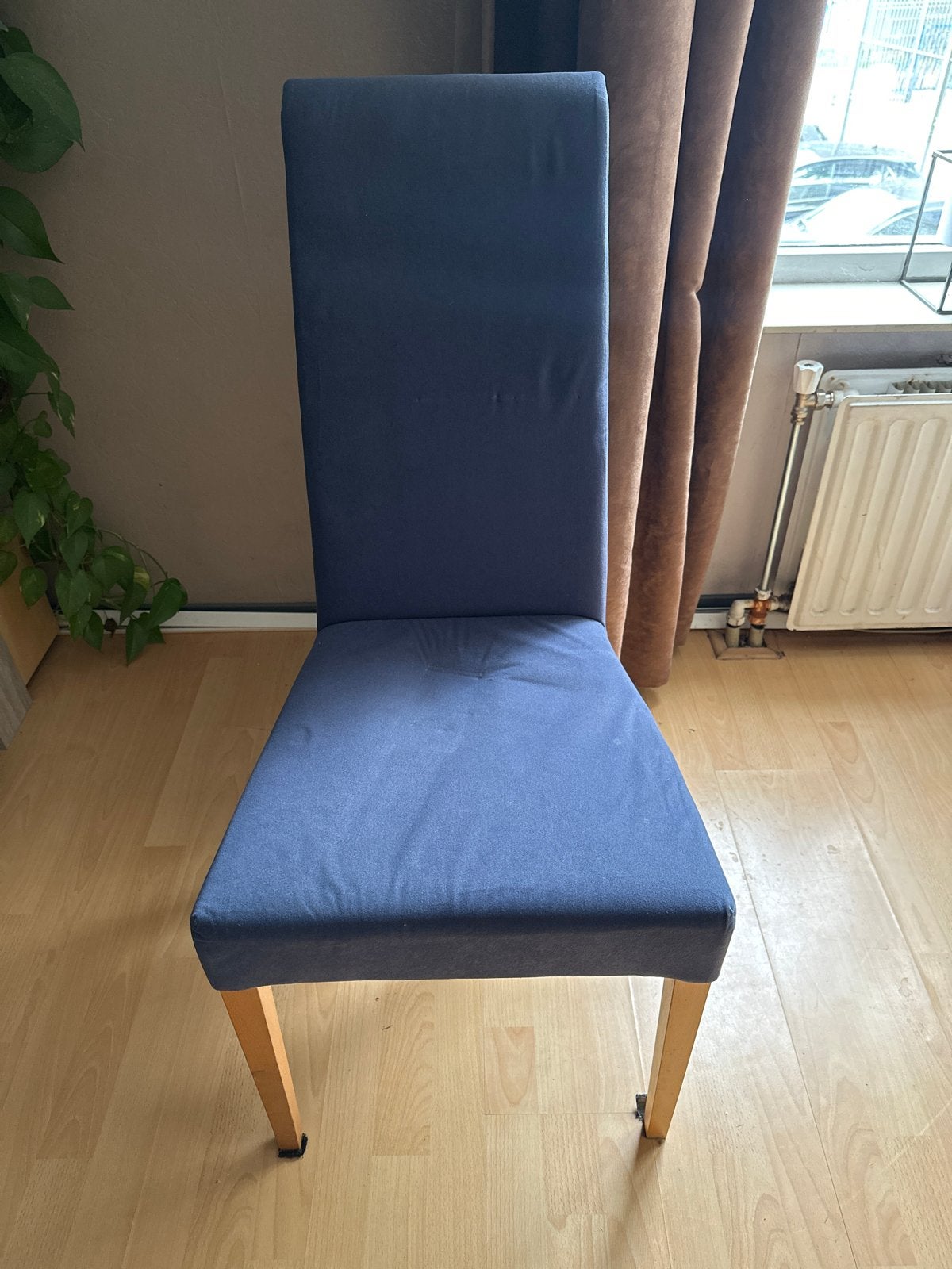 Gratis blauwe eetkamerstoel, Huis en Inrichting, Ophalen, Gebruikt, Blauw, Eén
