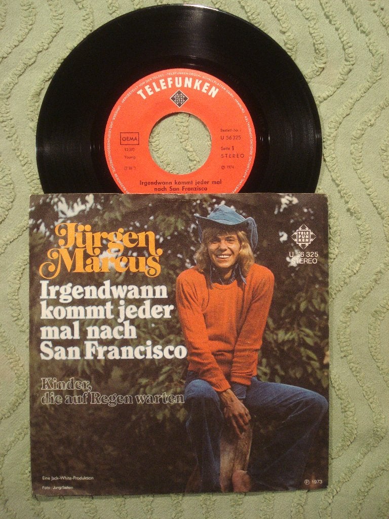 Jürgen Marcus - Irgendwann komt jeder mal nach San Francisco, Ophalen of Verzenden, Zo goed als nieuw, 7 inch, Pop