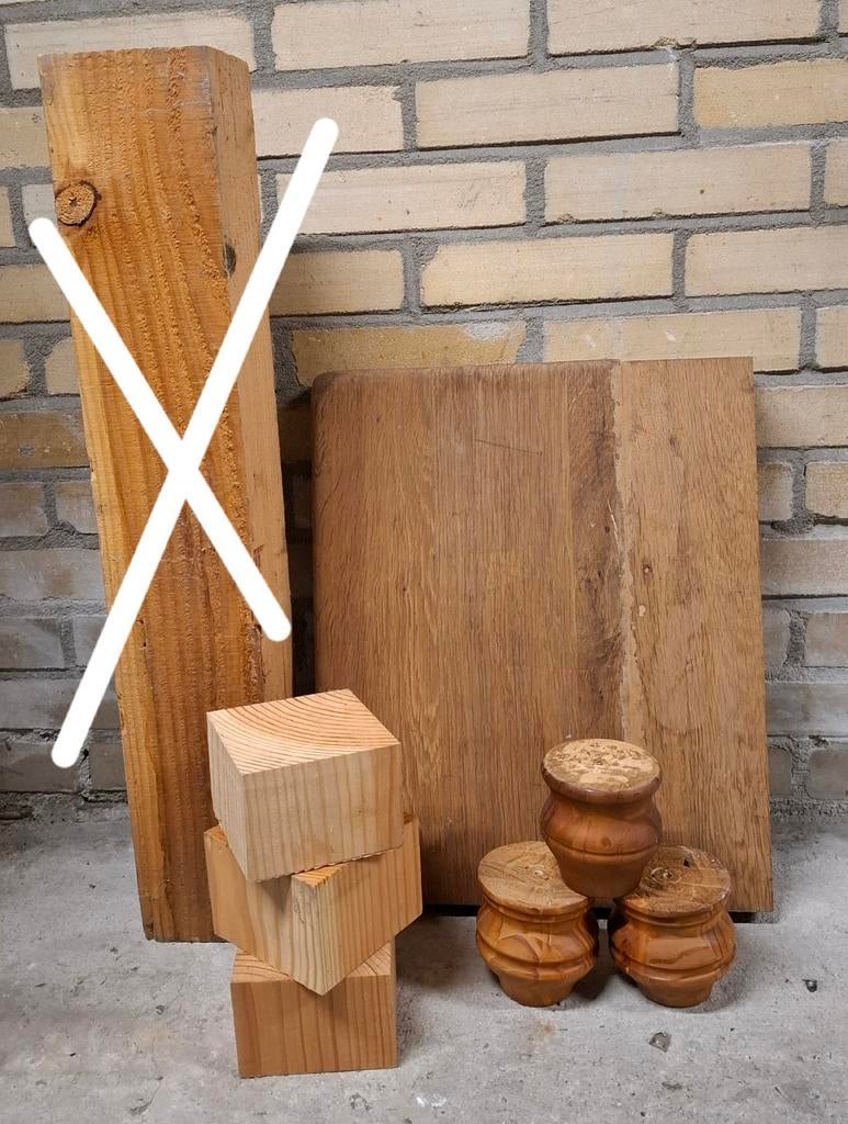 Diverse stukken hout, Ophalen, Eiken, 50 mm of meer, Balk