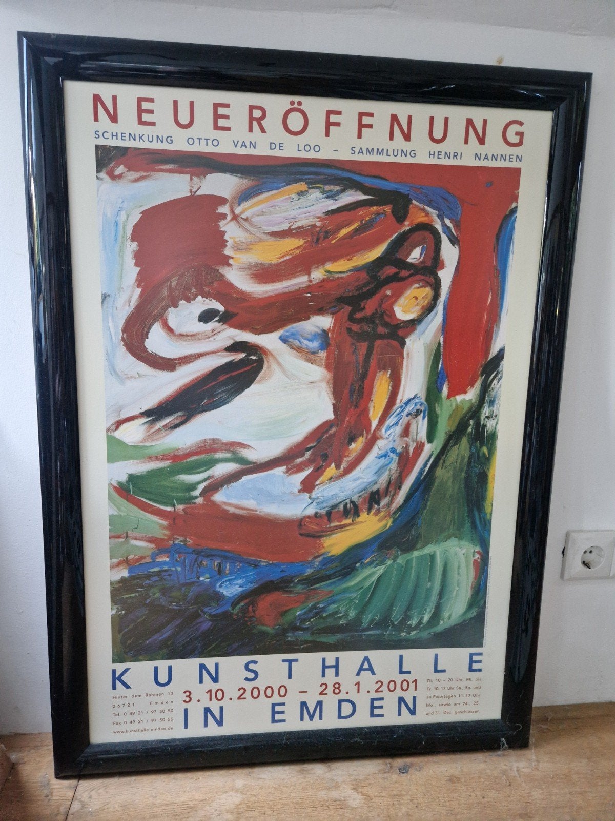 Kunsthalle Emden Poster - Otto van de Loo Collectie, Verzamelen, Posters, Met lijst, Ophalen of Verzenden, A1 t/m A3, Overige onderwerpen