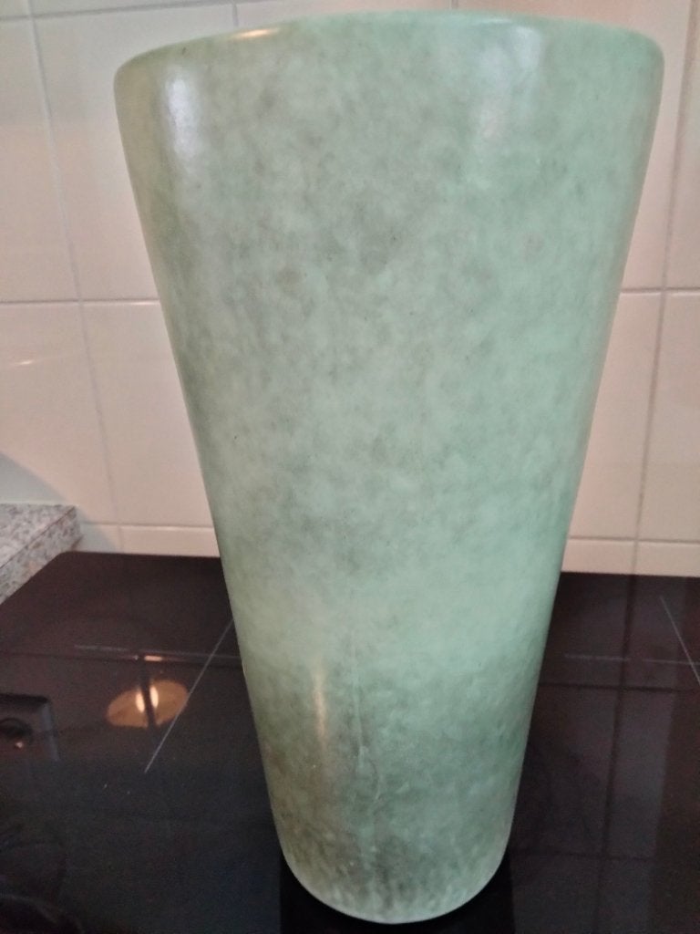 Vaas keramiek Prosman?. Gemerkt met C8. Groen. Pasteltint., Ophalen, Gebruikt, Groen