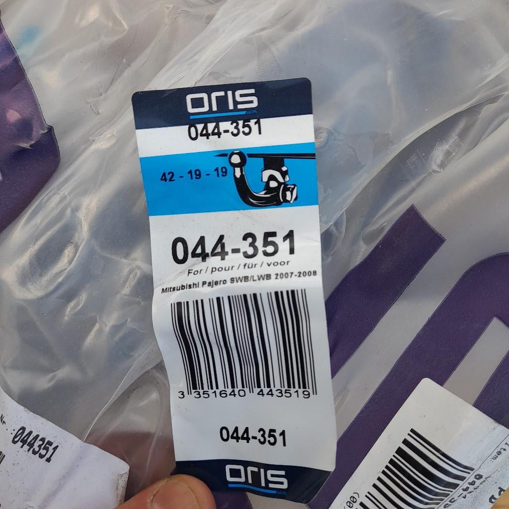 Onderbouwset trekhaak Mitsubishi Pajero Bosal / Oris 044-351, Ophalen, Nieuw