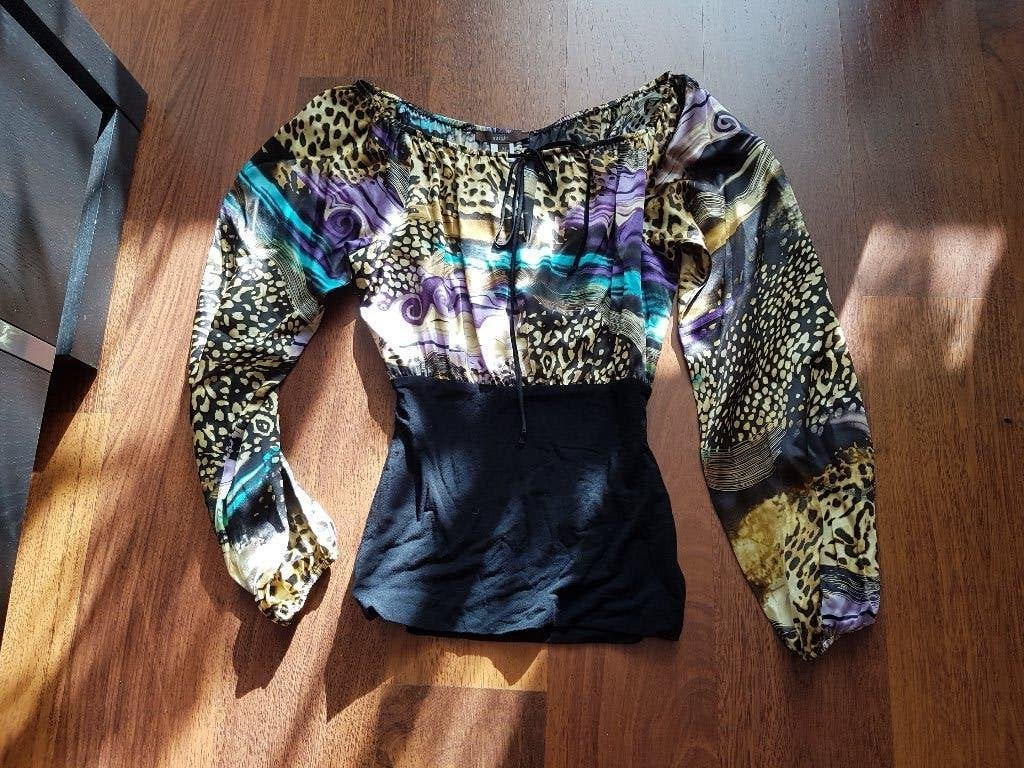 Vrolijke Carmentop van het merk Single - xs, Kleding | Dames, Zwart, Ophalen of Verzenden, Zo goed als nieuw, Single