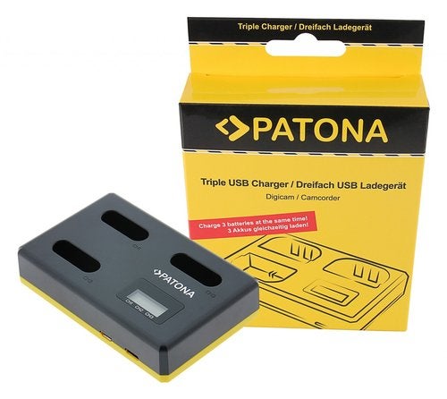 USB Triple Charger Sony BX1 Cybershot incl. USB Type Cable, Verzenden, Nieuw