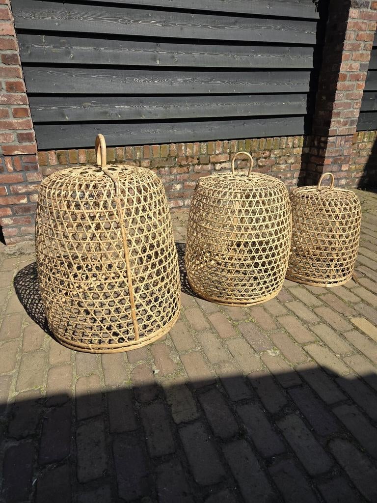 Set van 3 hanenmanden (lampenkappen), Ophalen, Boho, Nieuw, Natuurlijk materiaal