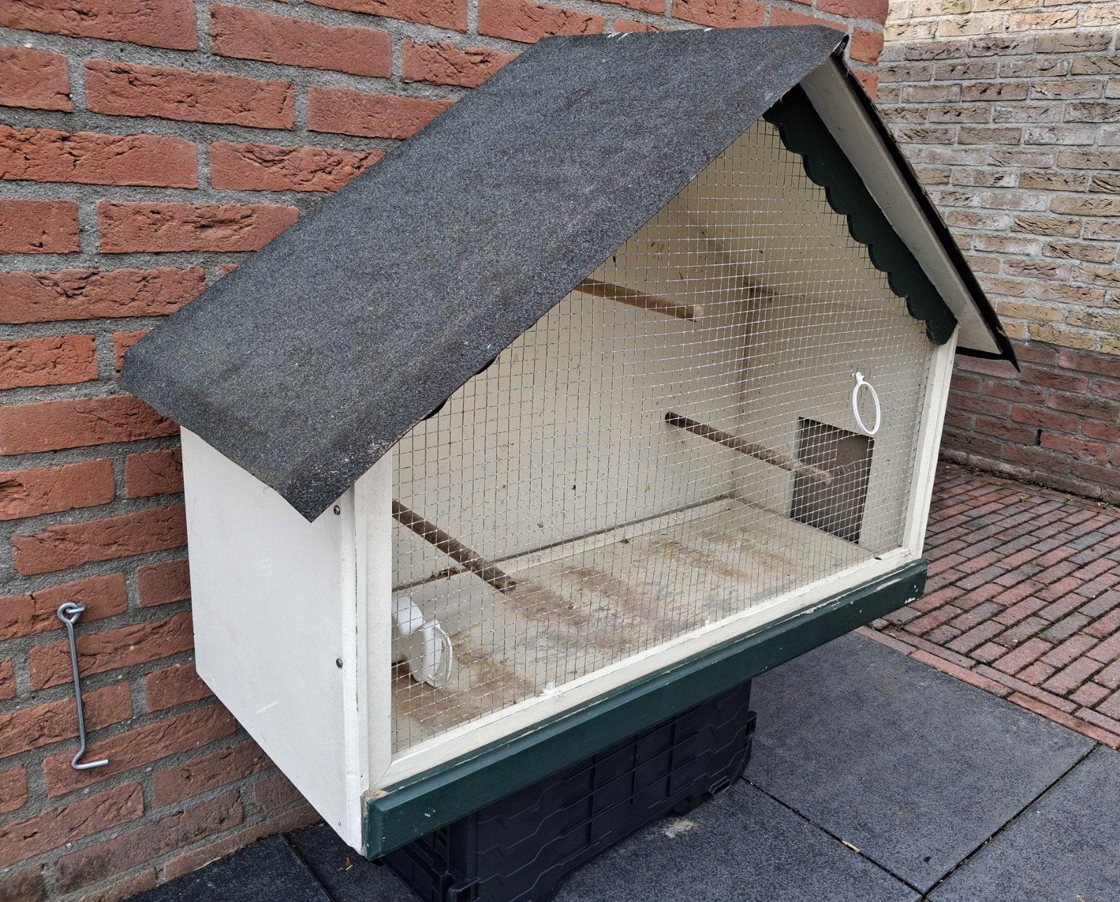 Degelijke wandvoliere voliere vogelkooi, Ophalen of Verzenden, Gebruikt, Hout, Vogelkooi