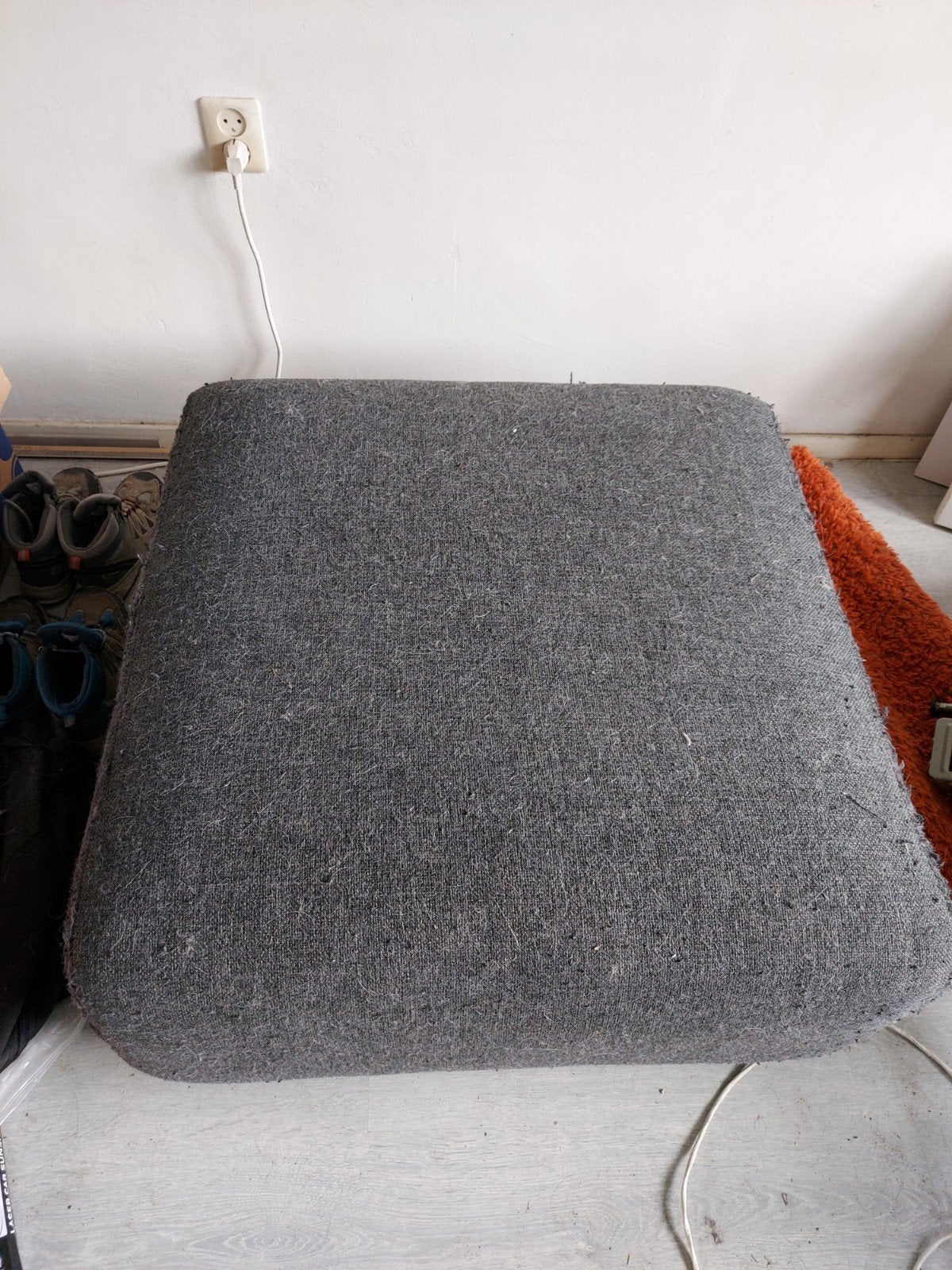 Gratis grote montel hokker 90x90, Ophalen of Verzenden, Gebruikt, Rond, 200 cm of meer