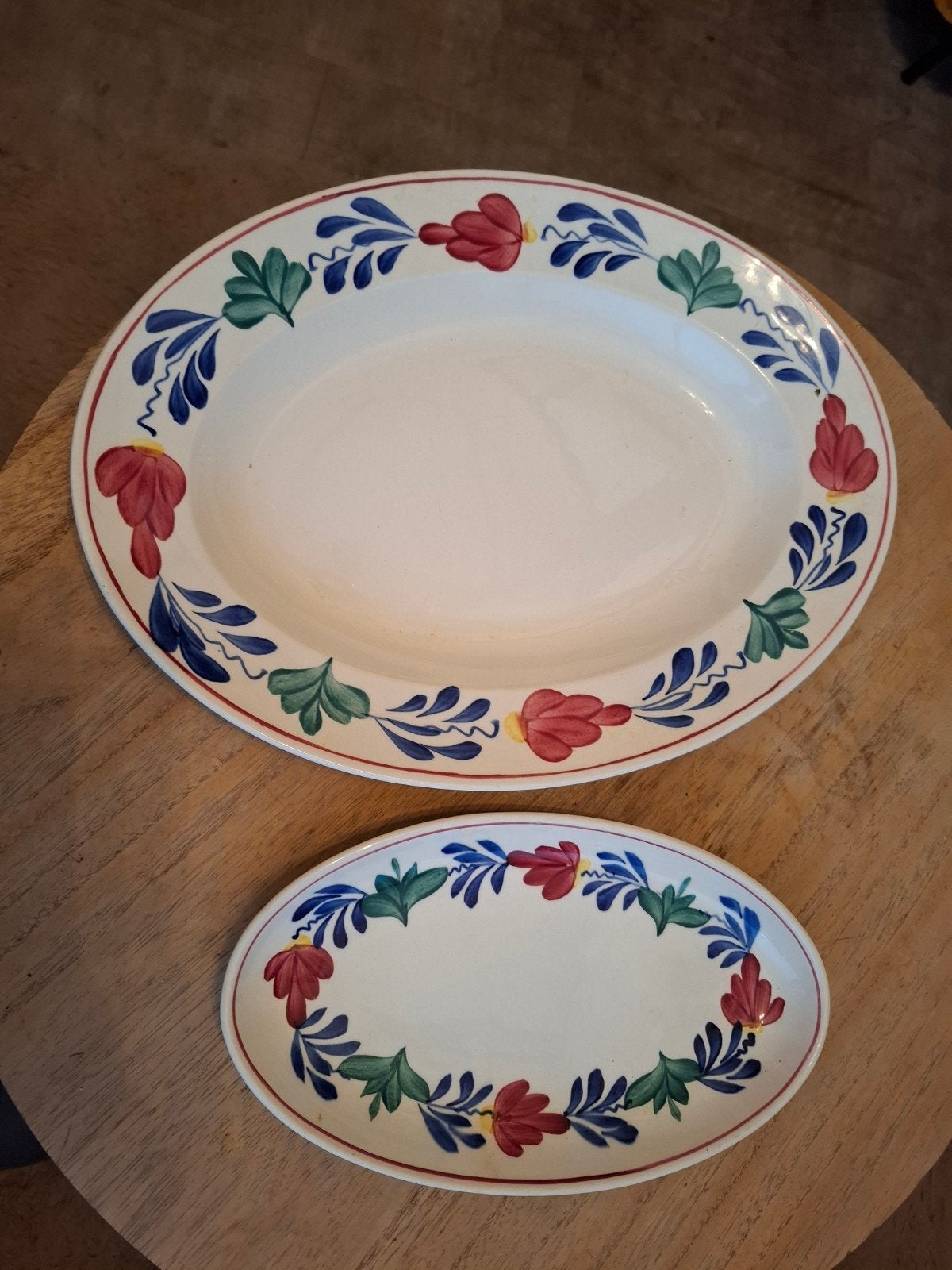Set van 2 Boerenbont schalen, handgeschilderd, Ophalen of Verzenden