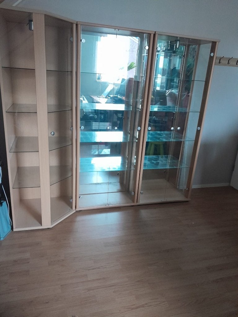 vitrinekasten, Ophalen, Overige houtsoorten, 50 tot 100 cm, Zo goed als nieuw