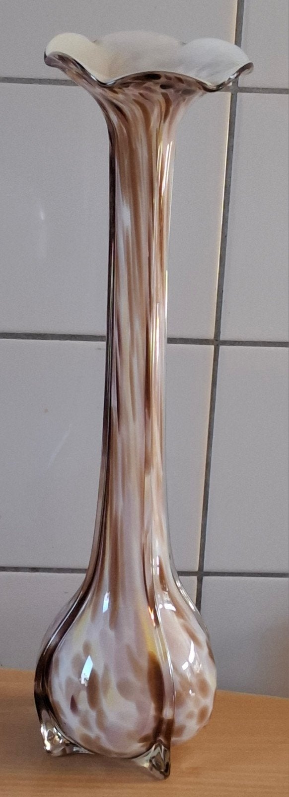 Vaas. Orchidee vaas. Glas. Solifleur. Multicolour.  40 cm., Ophalen, Meerkleurig, 40 cm, Geschikt voor droogbloemen