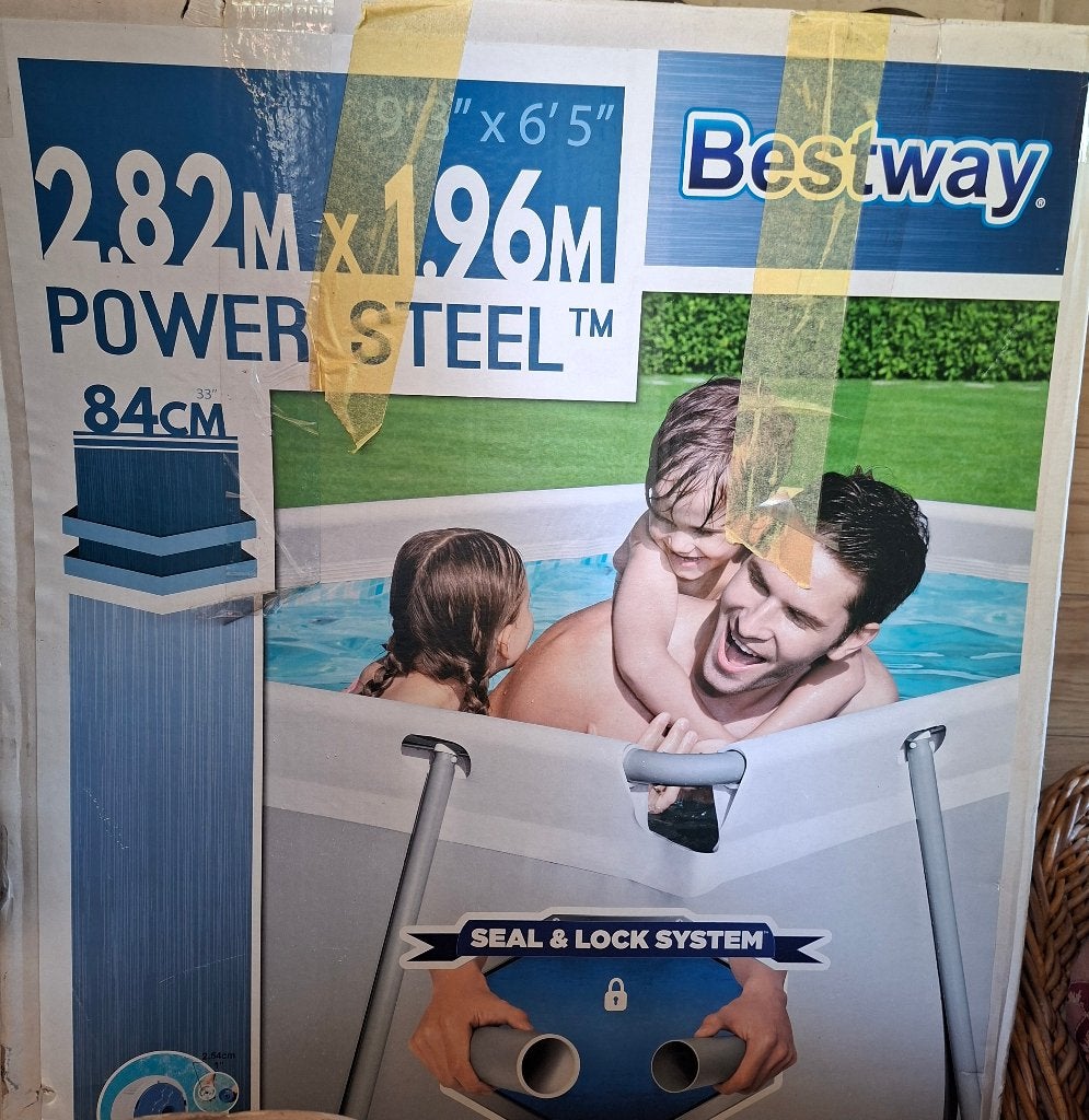 Bestway power steel Zwembad, Ophalen, 80 tot 120 cm, Opzetzwembad, 200 tot 400 cm