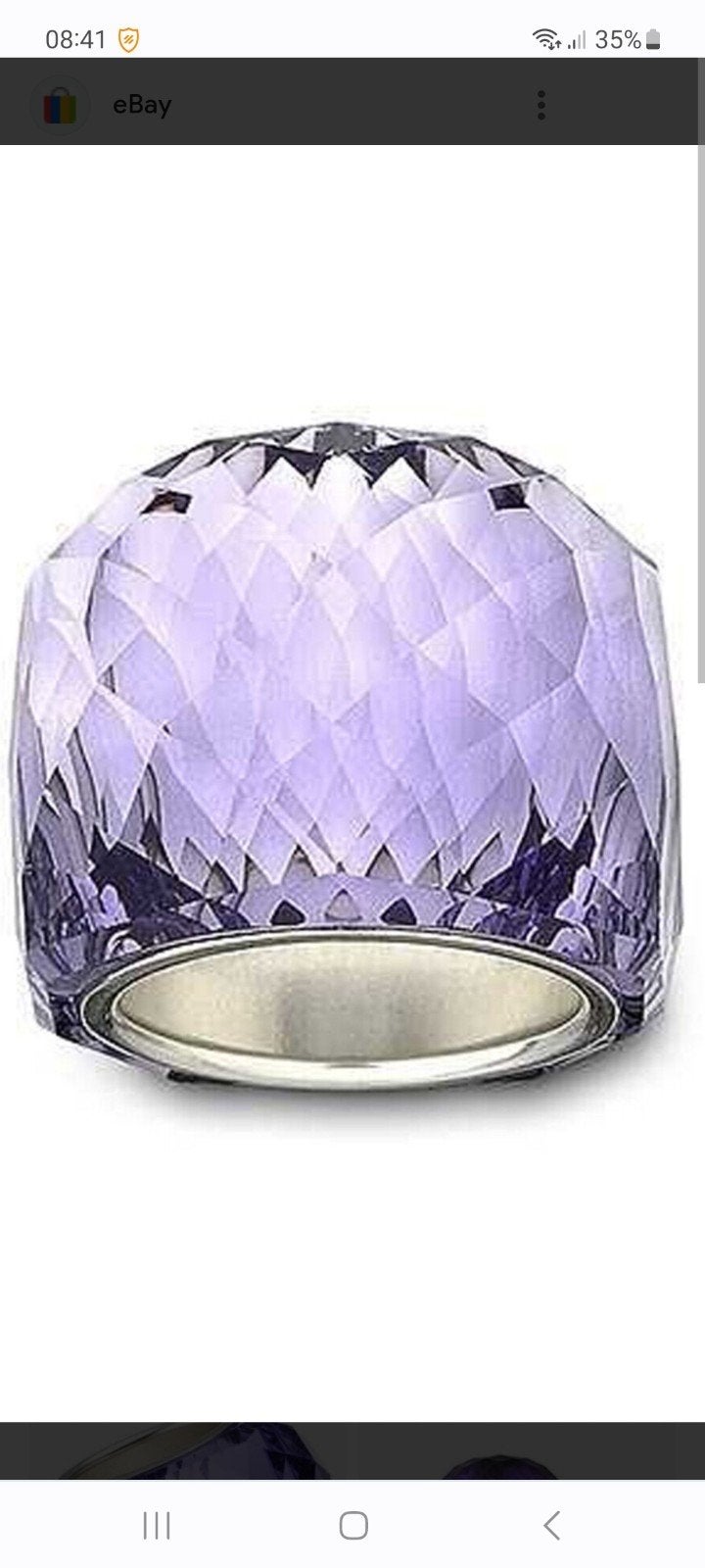 swarovski ring, Sieraden, Tassen en Uiterlijk, Ringen, 18 tot 19, Verzenden, Paars, Nieuw