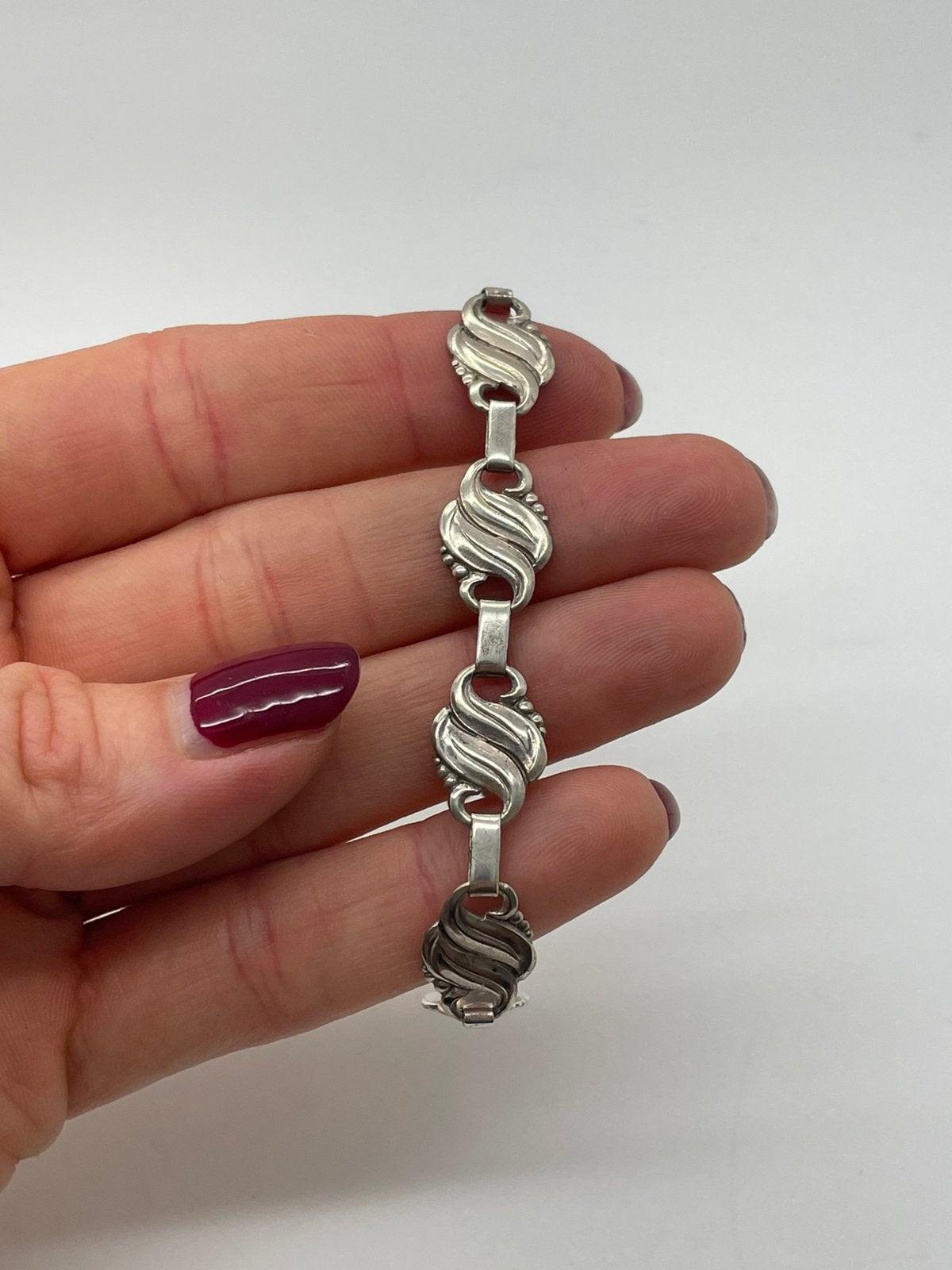 G86 Prachtige 800 zilveren schildjes armband, Ophalen of Verzenden, Zilver, Armband