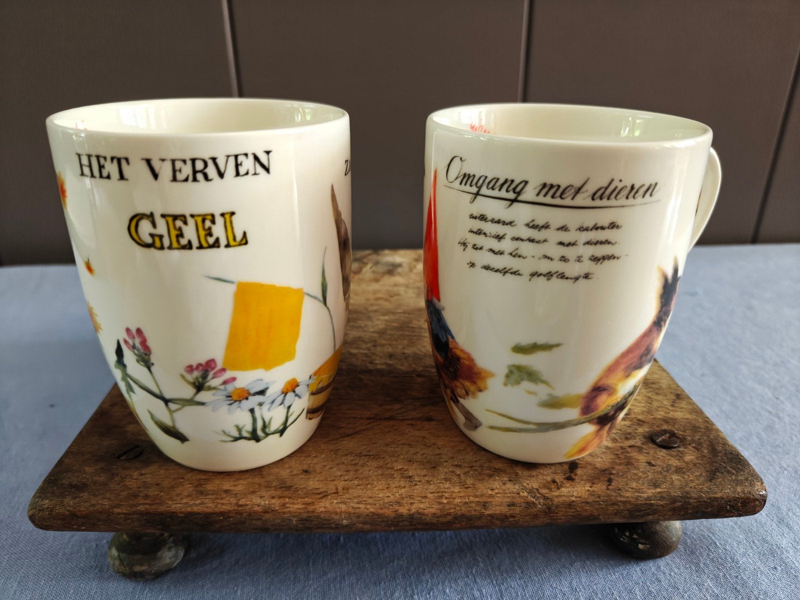 Rien Poortvliet David de kabouter 2 mokken, Huis en Inrichting, Keuken | Servies, Ophalen of Verzenden, Zo goed als nieuw, Overige stijlen