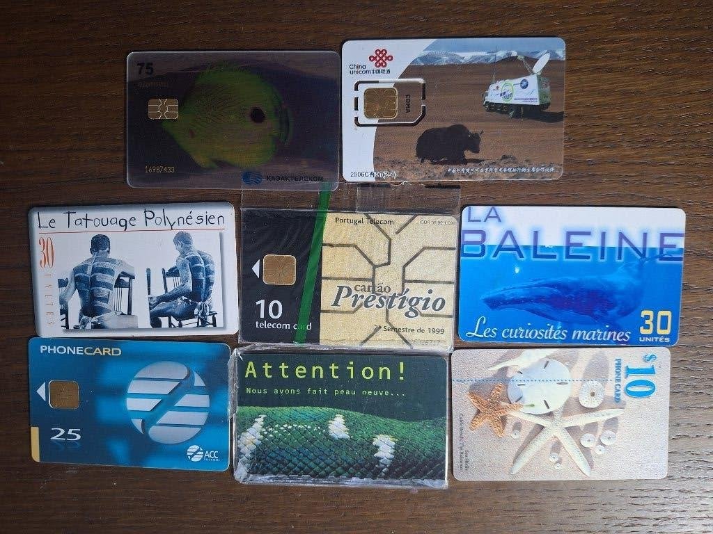 8 diverse interessante telefoonkaarten, Verzamelen, Verzenden