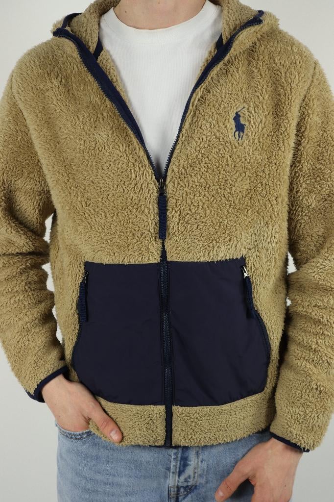 Ralph Lauren teddy jas - S, Kleding | Heren, Jassen | Winter, Bruin, Ralph Lauren, Ophalen of Verzenden, Zo goed als nieuw