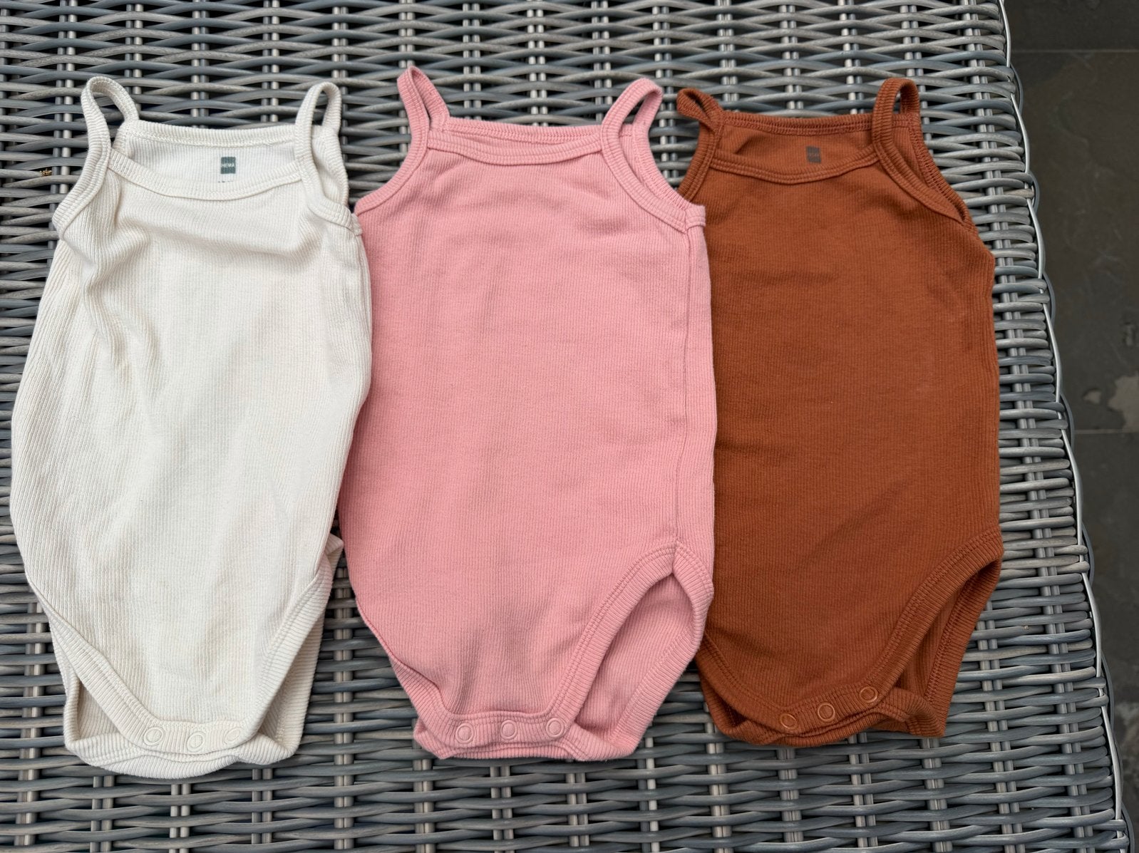 3x rib spaghetti rompers maat 62/68- diverse kleuren, Ophalen of Verzenden, Zo goed als nieuw, Jongetje of Meisje