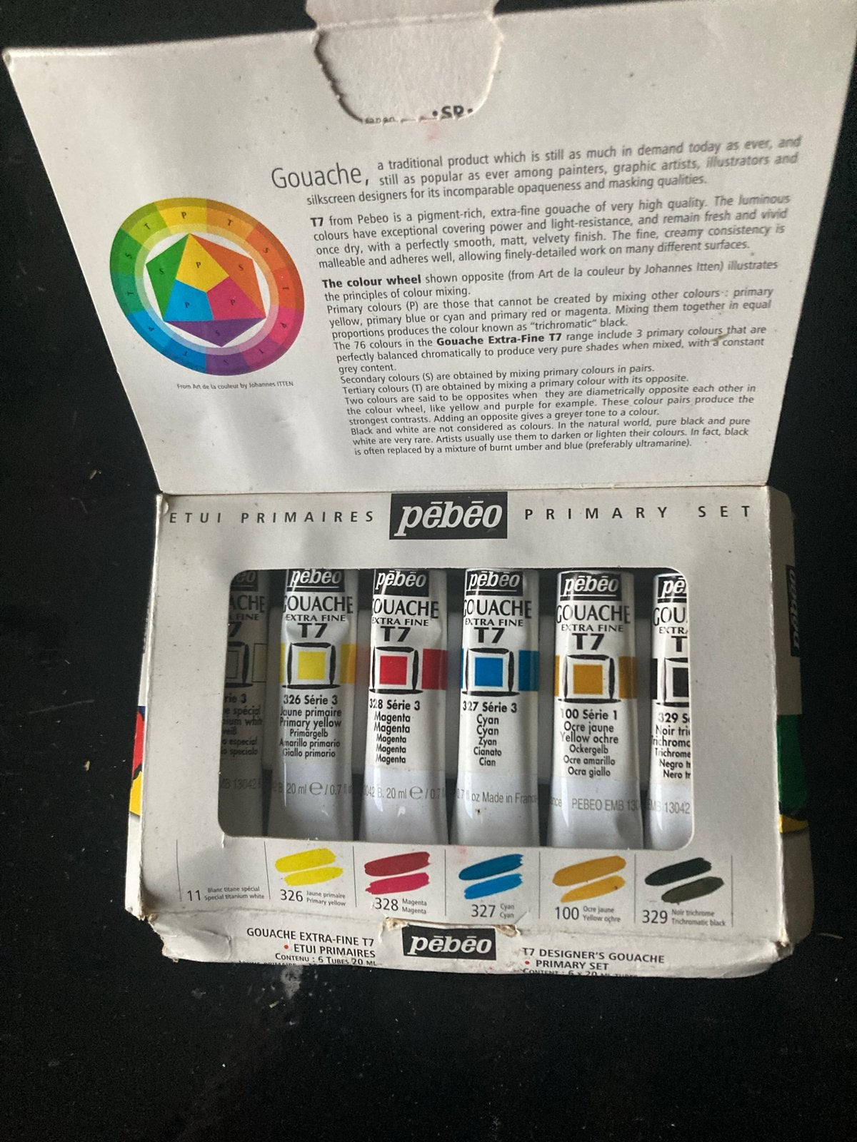 Pébéo Gouache Extra Fine T7 Designer's Colours Set, Hobby en Vrije tijd, Ophalen, Zo goed als nieuw, Waterverf