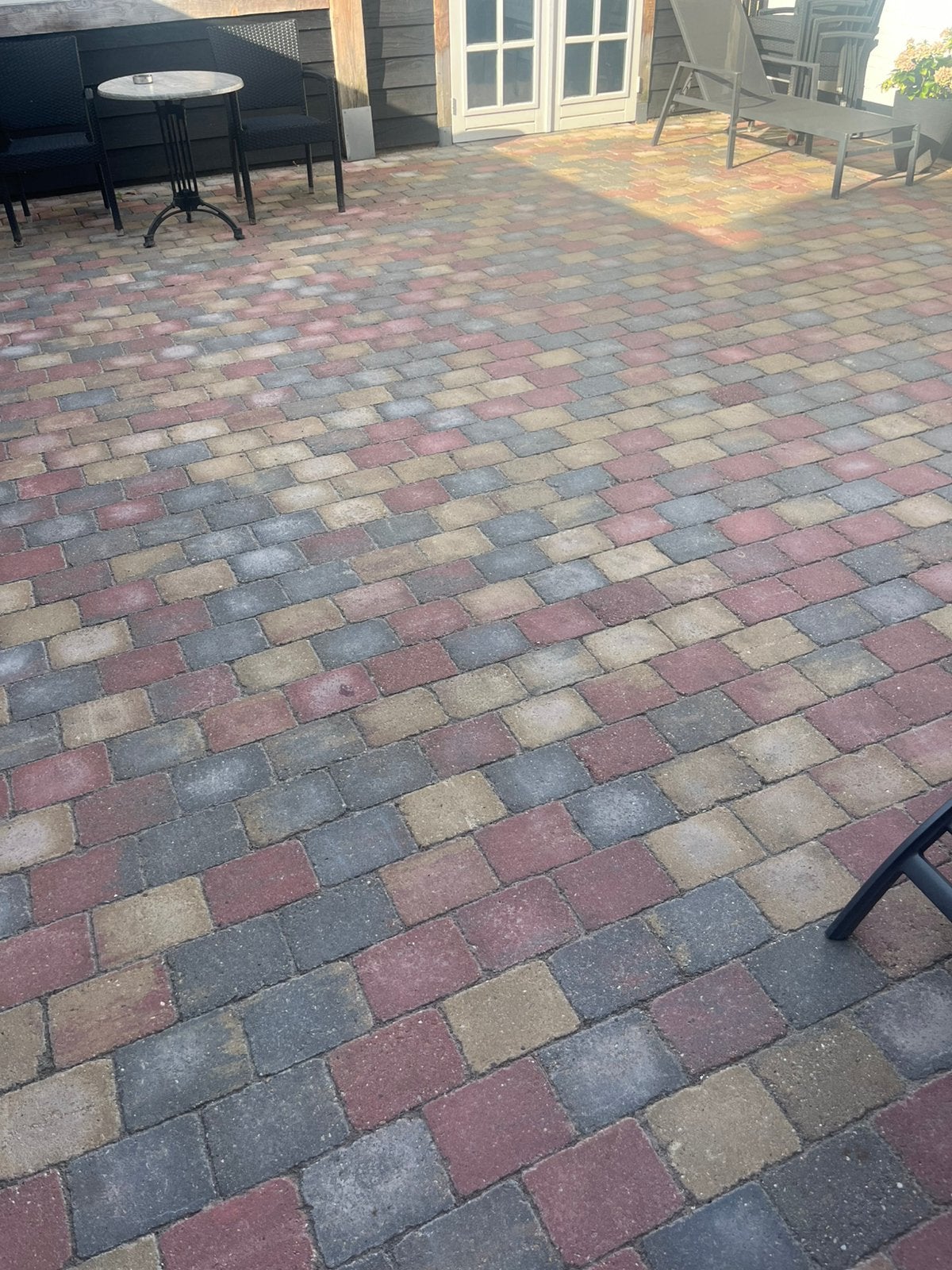 140m2 stenen cobblestones 20x15 gratis, Tuin en Terras, Tegels en Klinkers, Ophalen of Verzenden, Zo goed als nieuw, Beton, Klinkers