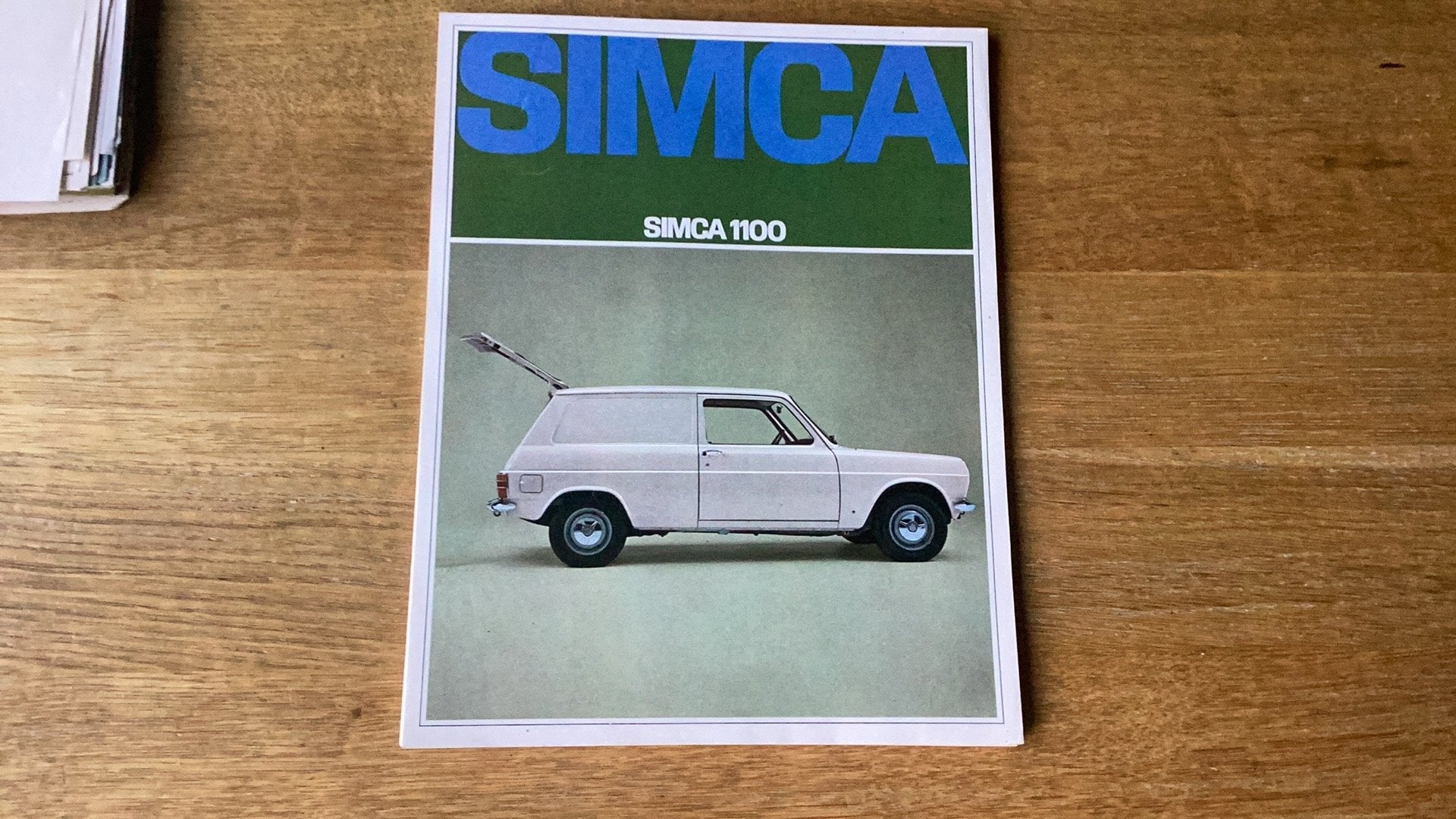 Simca 1100 bestelwagen Leaflet 1968, Boeken, Auto's | Folders en Tijdschriften, Ophalen of Verzenden, Gelezen, Overige merken