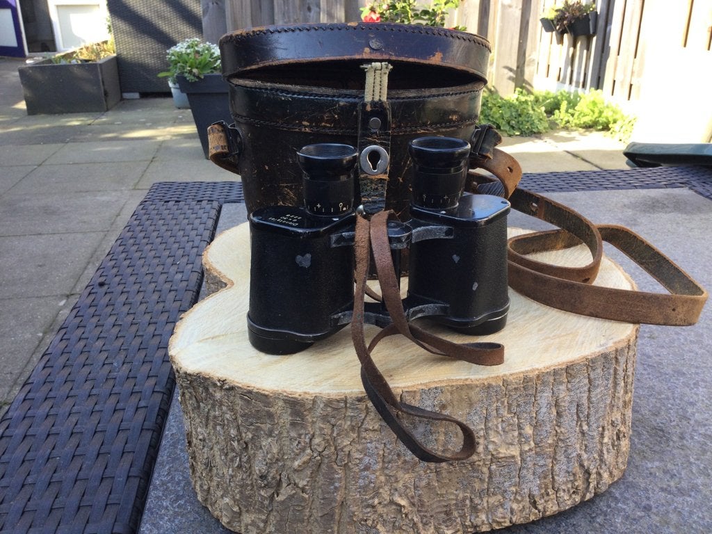 Dienstglas 6x30 (beh) in koker compleet met riemen, Ophalen of Verzenden, Landmacht, Duitsland, Overige typen