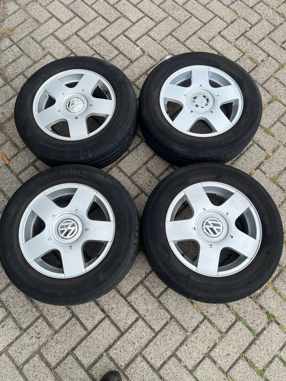 Originele Volkswagen set 195/65 R15 (5/112), Gebruikt, 15 inch, Banden en Velgen, Ophalen of Verzenden