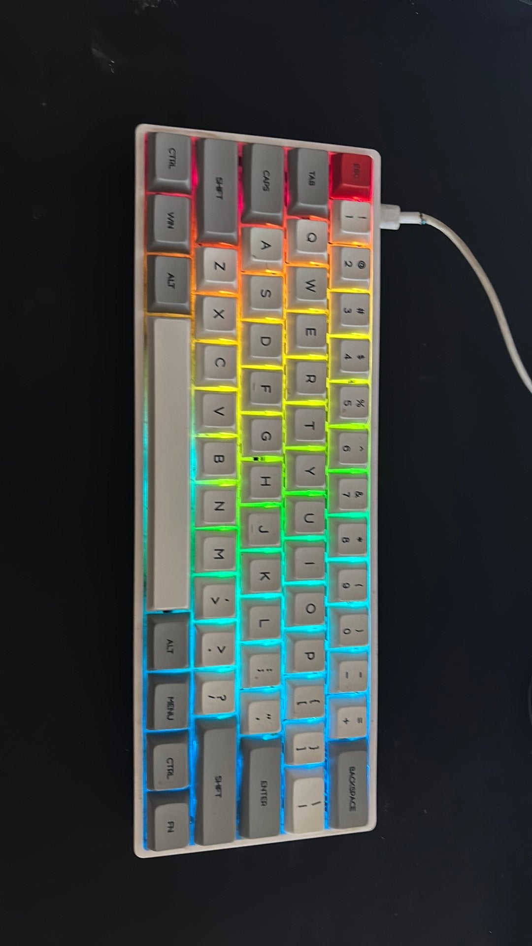 EPOMAKER SK61 brown switches Mechanisch Toetsenbord - QWERTY, Ophalen, Gebruikt, Draadloze ontvanger, Draadloos