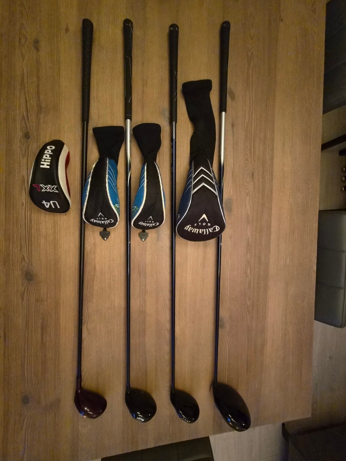 callaway hyper X driver, wd 3, wd 5 en vigorous hybride 4, Ophalen of Verzenden, Gebruikt, Club, Callaway