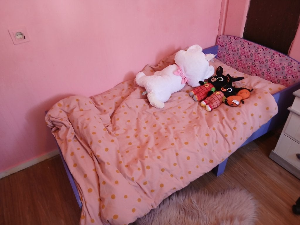 Kinderbed van paw patrol meisjes, Kinderen en Baby's, Kinderkamer | Bedden, Ophalen, Gebruikt, 70 tot 85 cm, 140 tot 160 cm