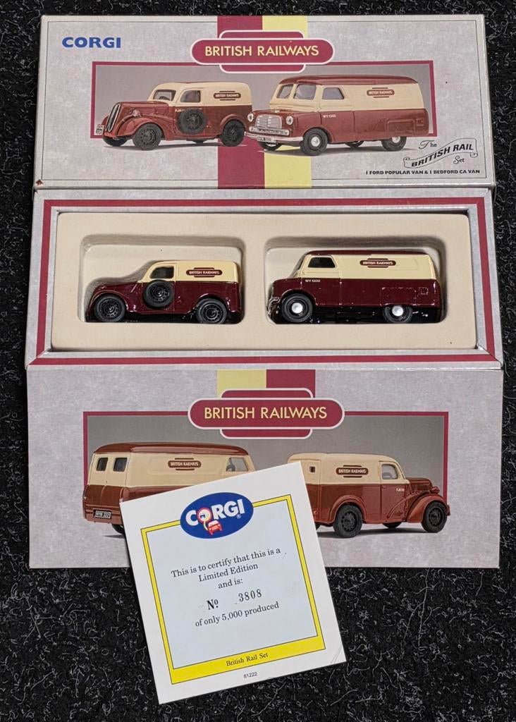 Corgi Toys 1:43 Ford & Bedford British Rail Bedrijfsauto Set, Hobby en Vrije tijd, Modelauto's | 1:43, Ophalen of Verzenden, Nieuw